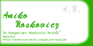 aniko moskovicz business card